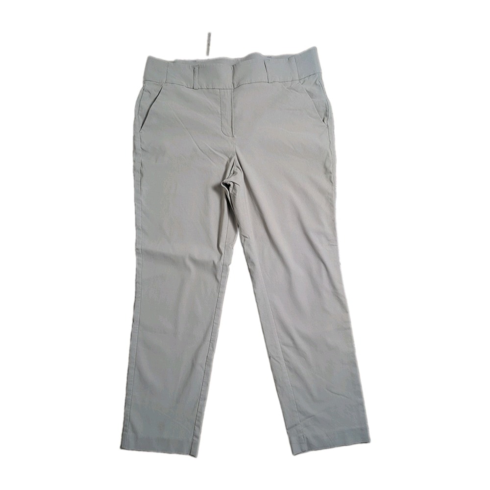 Simply Vera Vera Wang Women's L Beige Ankle Pants Pull-On Stretch Slim Straight